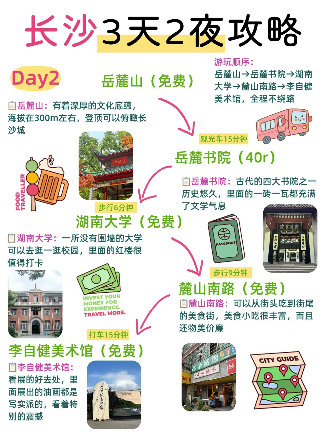 J人男友熬夜整理的长沙3日游攻略📝感动😭