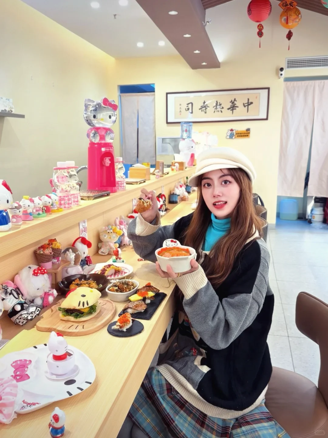 常德初雪❄️首家正版Kitty寿司屋萌化了！💖
