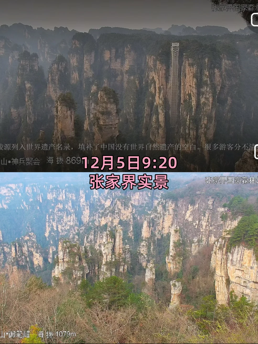 12月5日张家界景区实况