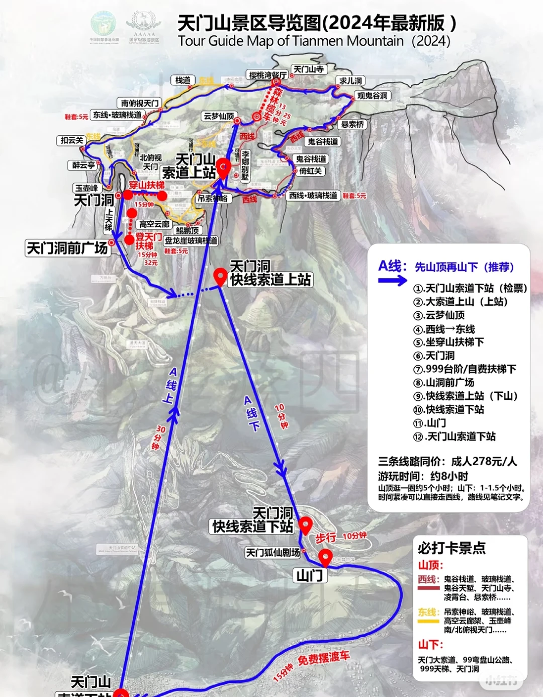 张家界天门山 坐A线索道才能值回票价！！！