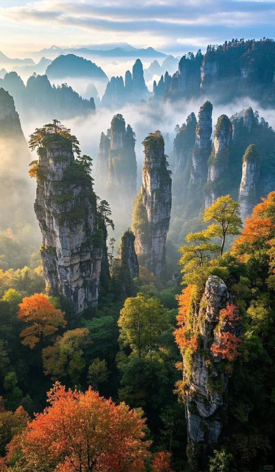 当秋色邂逅奇峰，这里的美让人词穷🍁