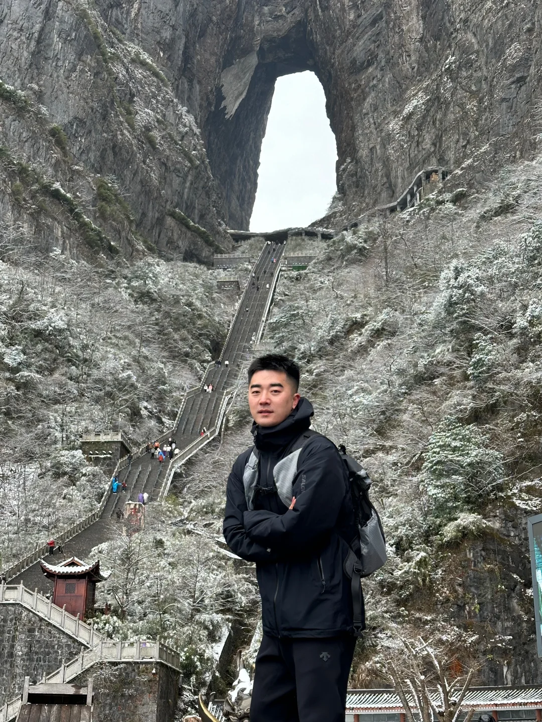 2025年第一场雪，在张家界天门山🥶