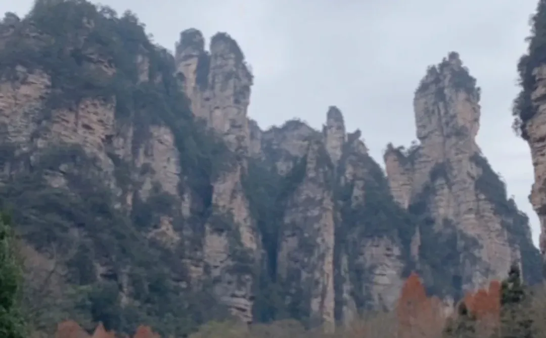 张家界天气实况☁️天门山12月15日·上午·阴