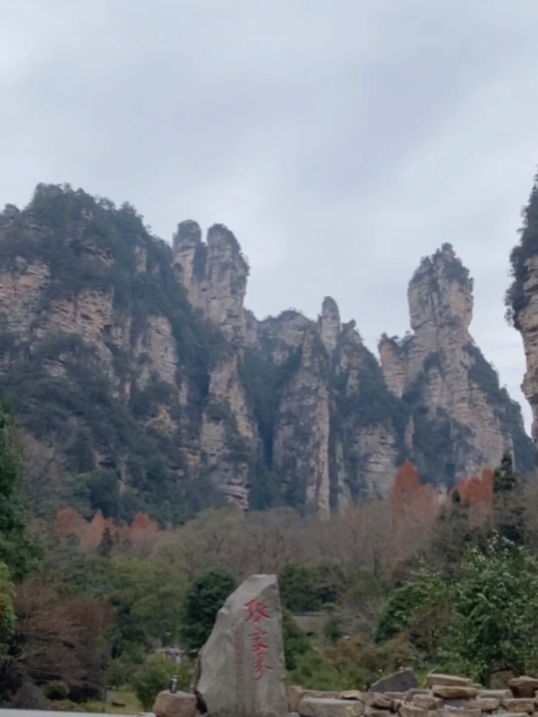 张家界天气实况☁️天门山12月15日·上午·阴