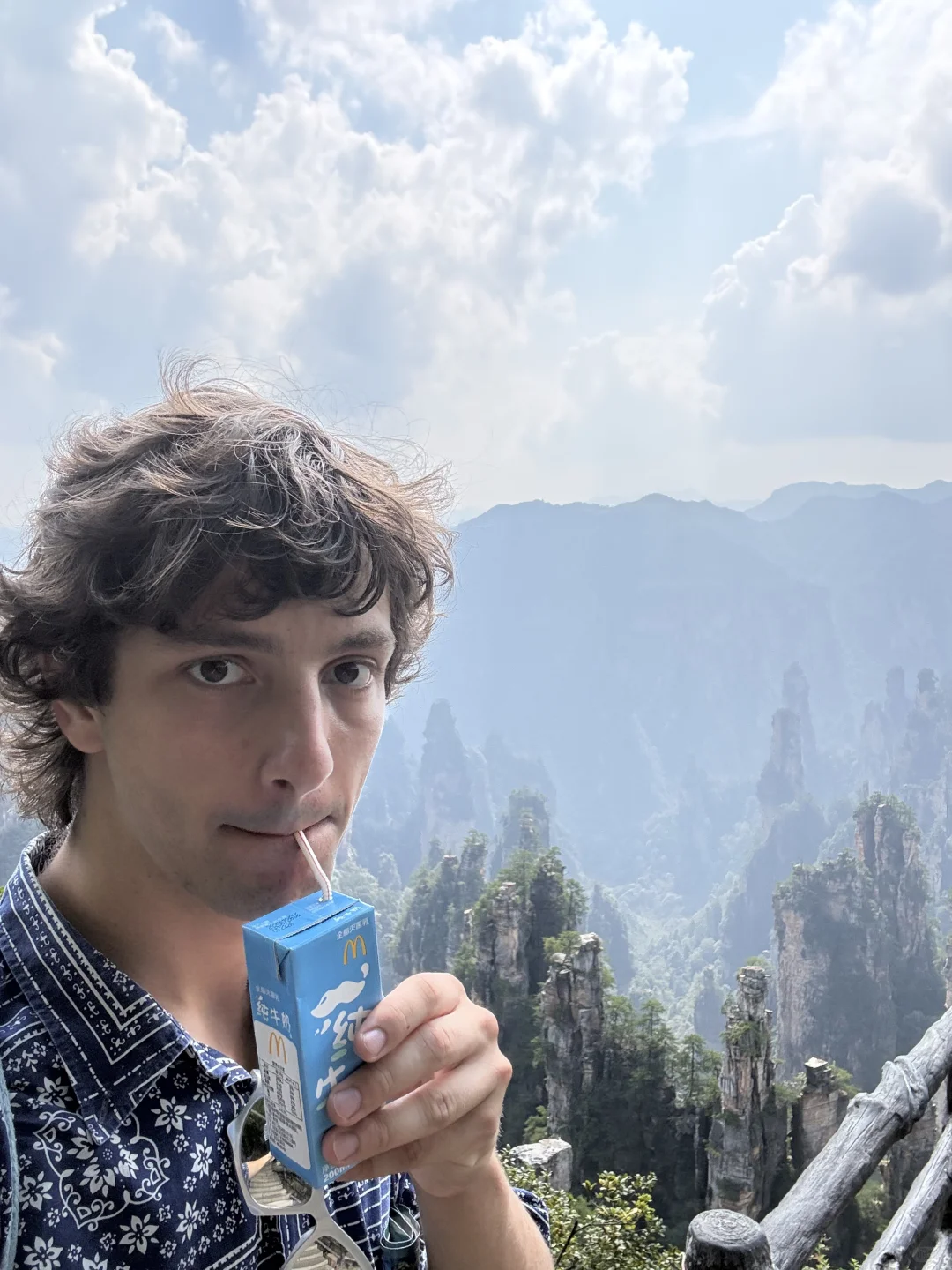 我今天来看，张家界上果然长满了外国人