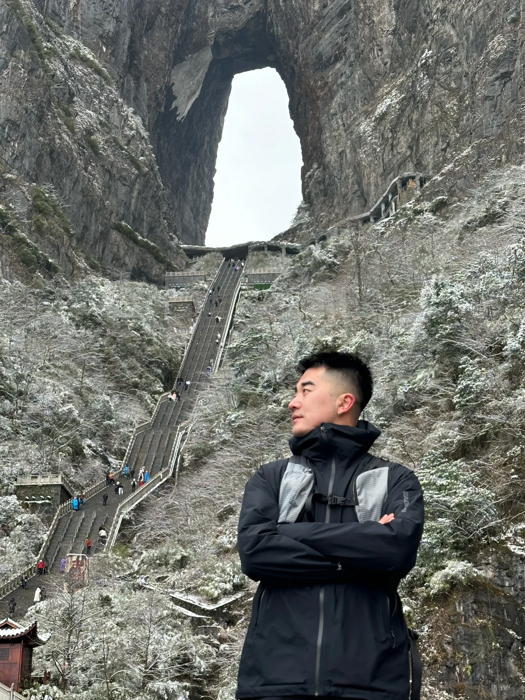 2025年第一场雪，在张家界天门山🥶