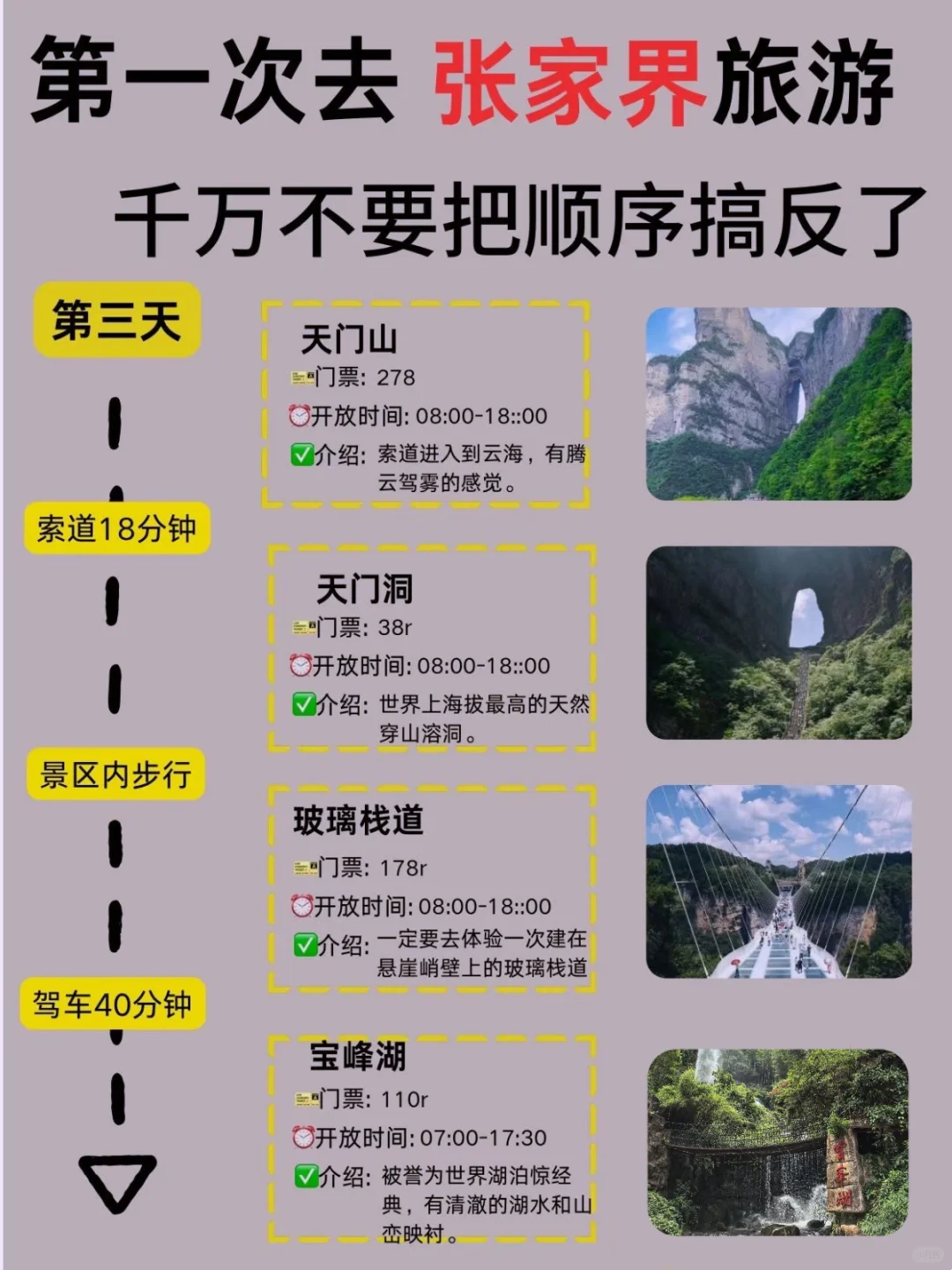 人均1000张家界保姆级旅游攻略！不踩坑！