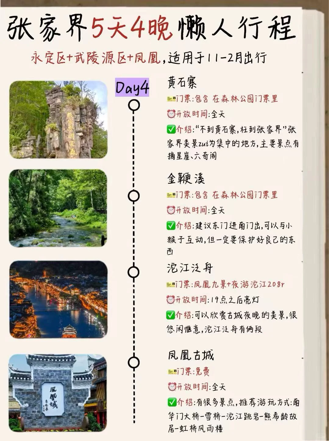 张家界直接玩疯了❗这条路线新手直接copy✅