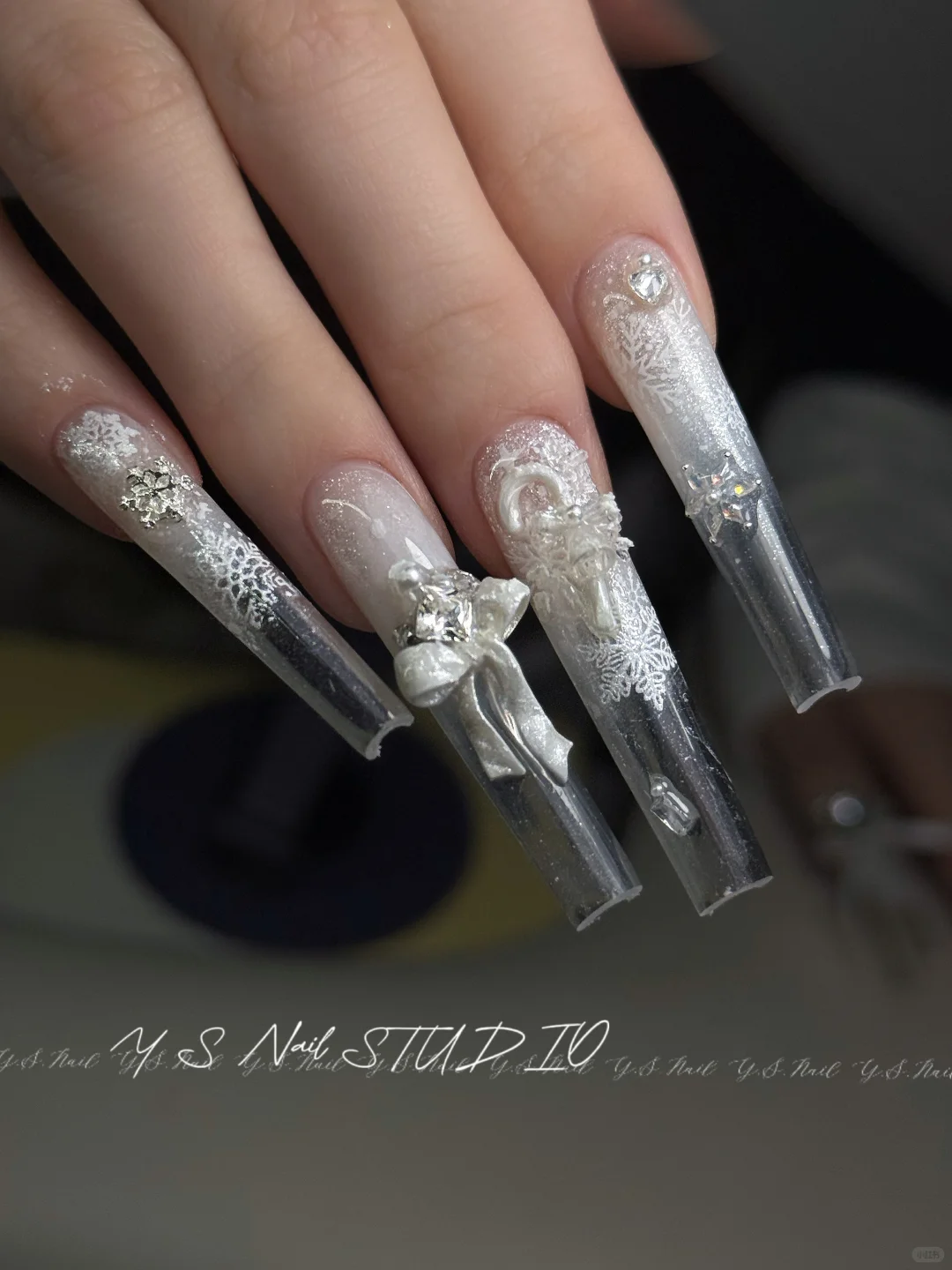 长沙美甲｜初雪降临在指尖