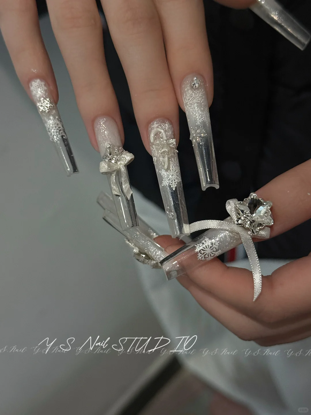 长沙美甲｜初雪降临在指尖