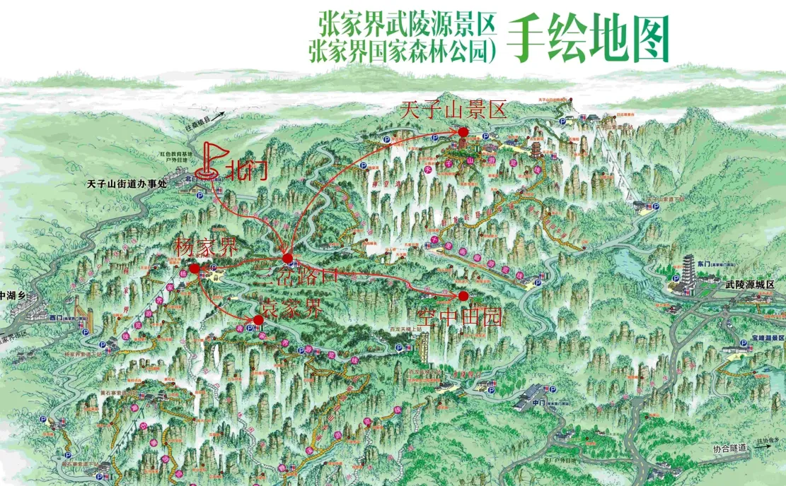 一张大门票，直接坐车到山顶