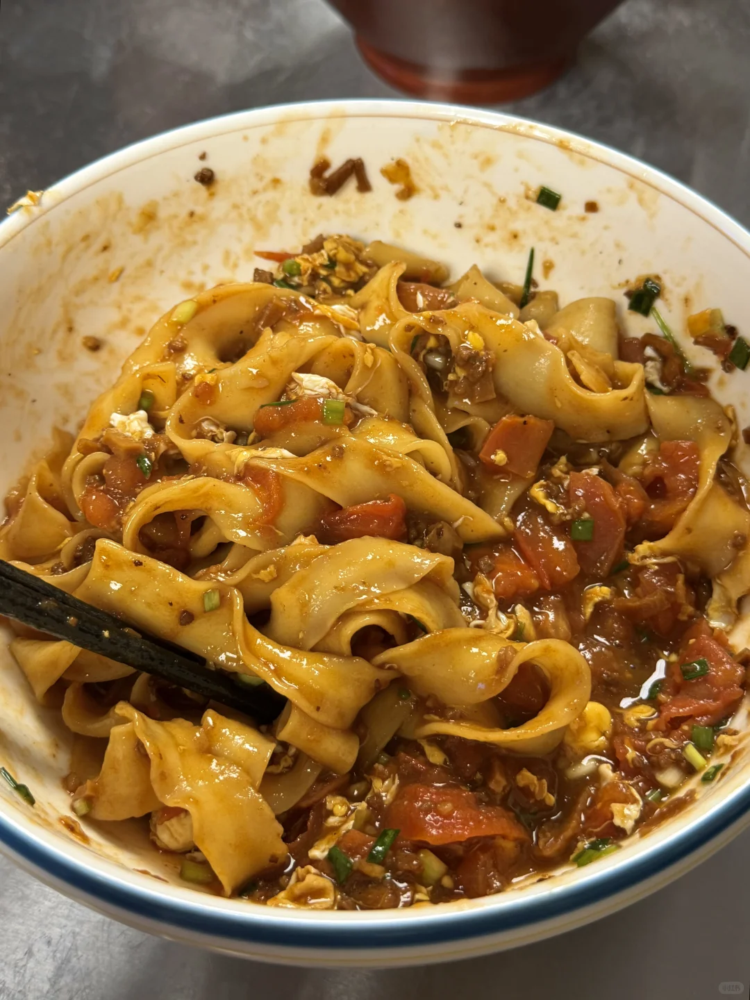 发现了长沙市无敌爆炸好吃的西红柿刀削面！