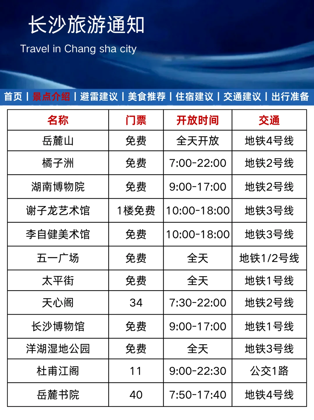 长沙刚发布的旅游通知!幸好提前看到了