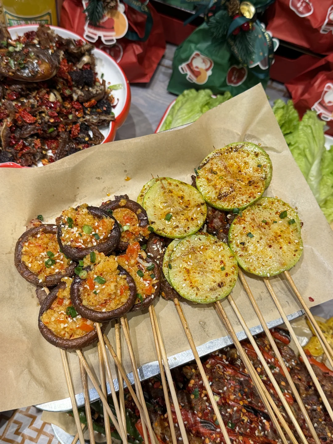 哇！常德限定！！圣诞树烤串！！！