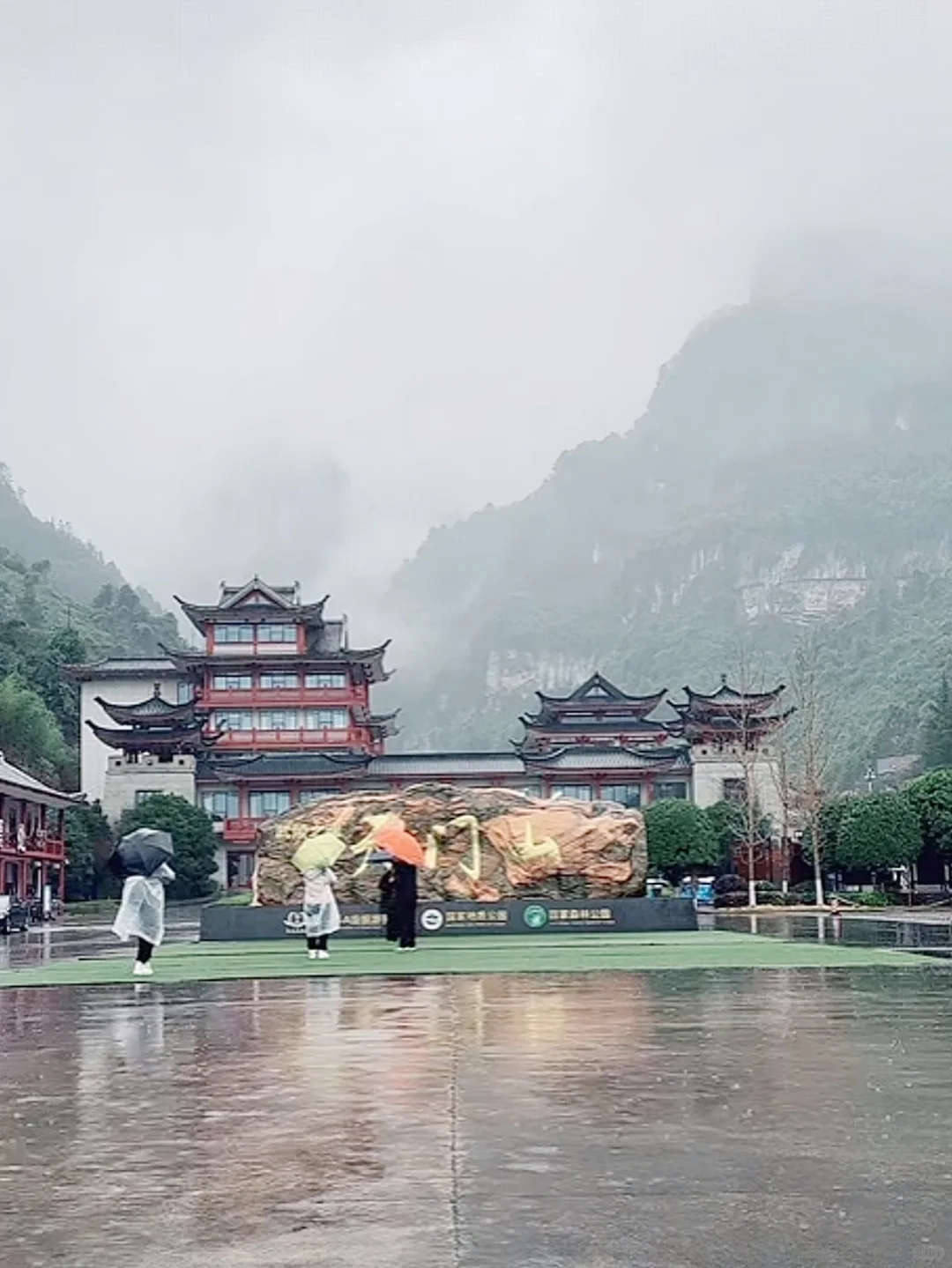 张家界天气实况🌧天门山12月23日·上午·雨