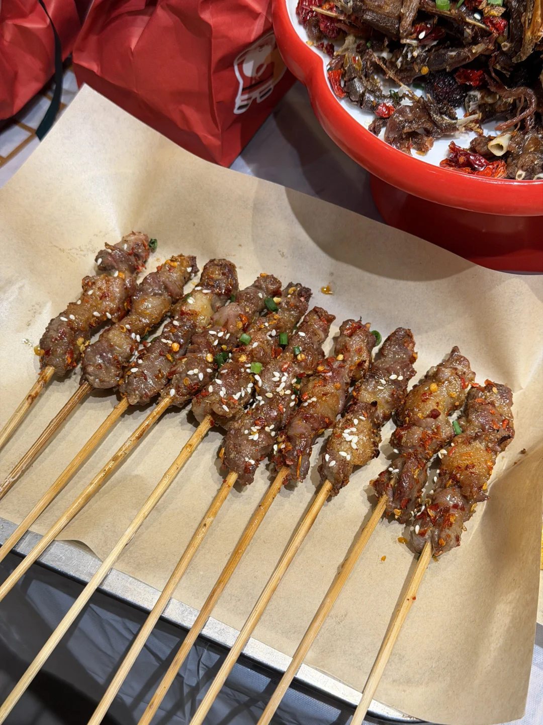 哇！常德限定！！圣诞树烤串！！！