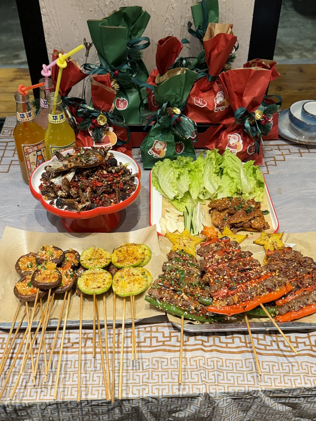 哇！常德限定！！圣诞树烤串！！！