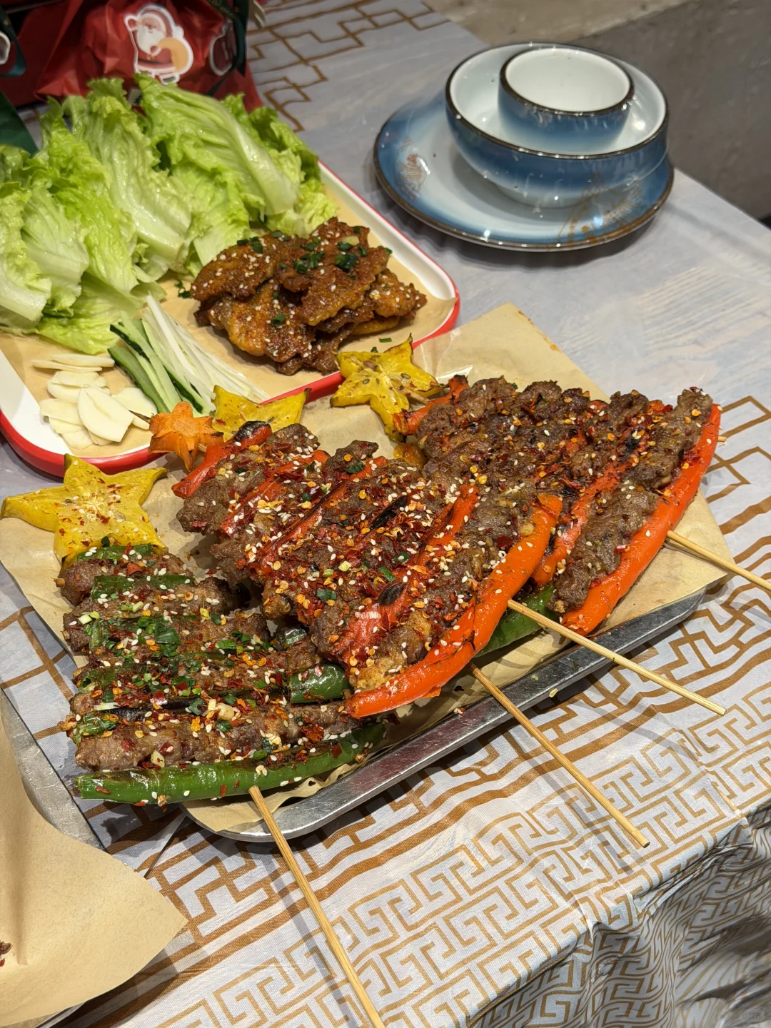 哇！常德限定！！圣诞树烤串！！！