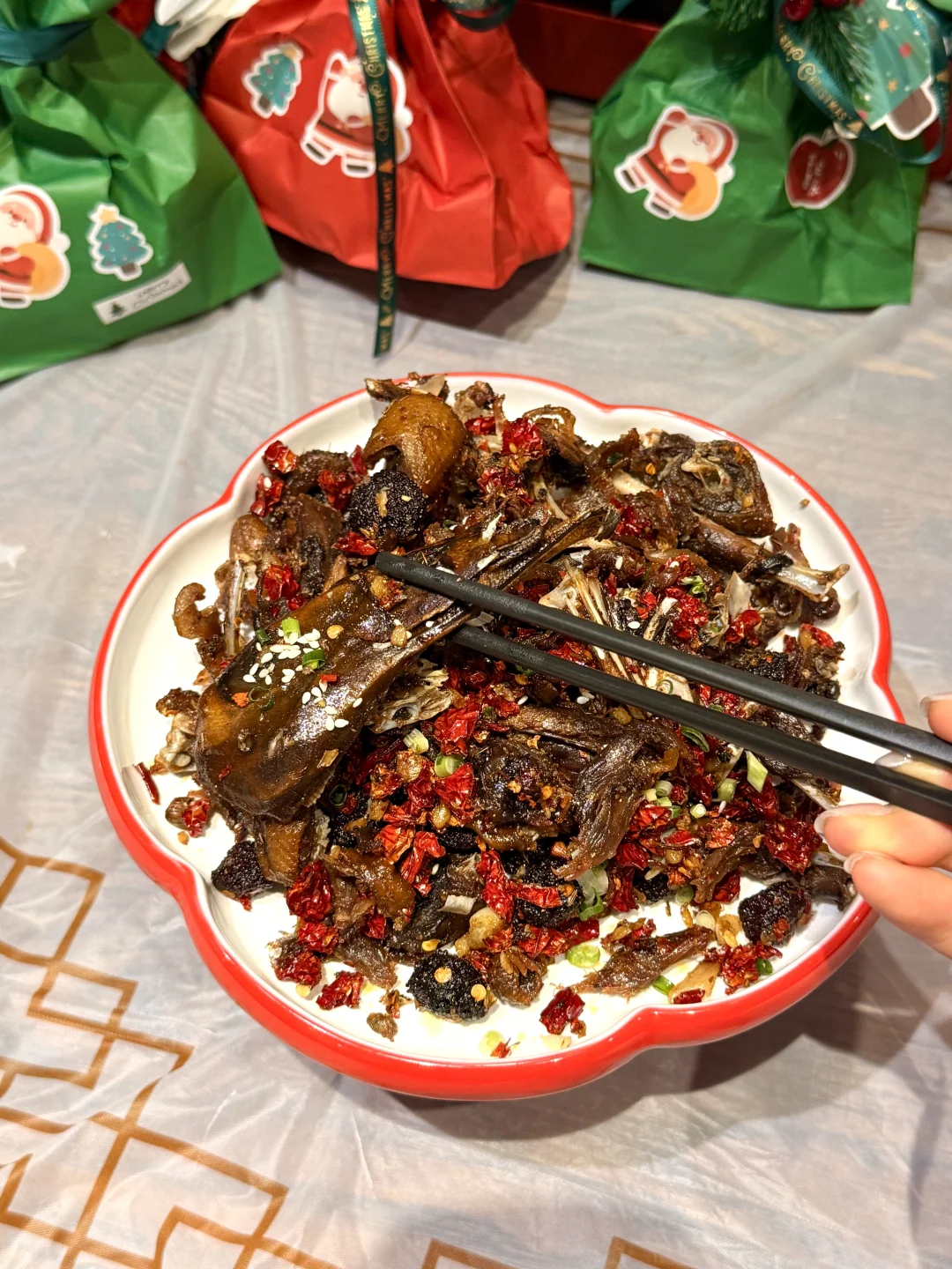 Wok  在常德烧烤店吃到了圣诞树🎄！！！