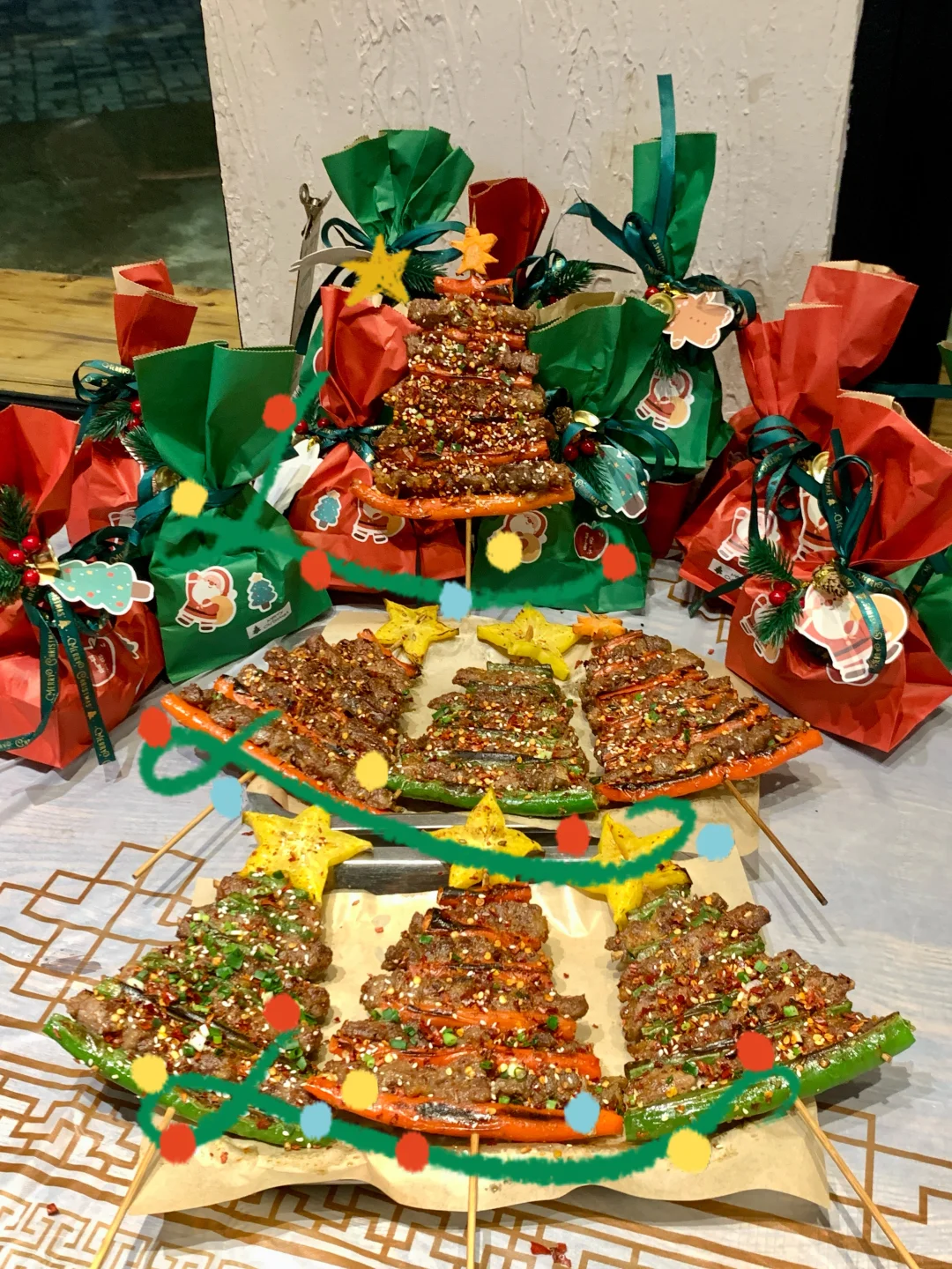 常德独一家！！能吃的圣诞树烧烤🎄