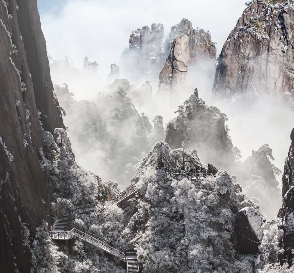 张家界雪景平替，三清山的雪景一样封神！