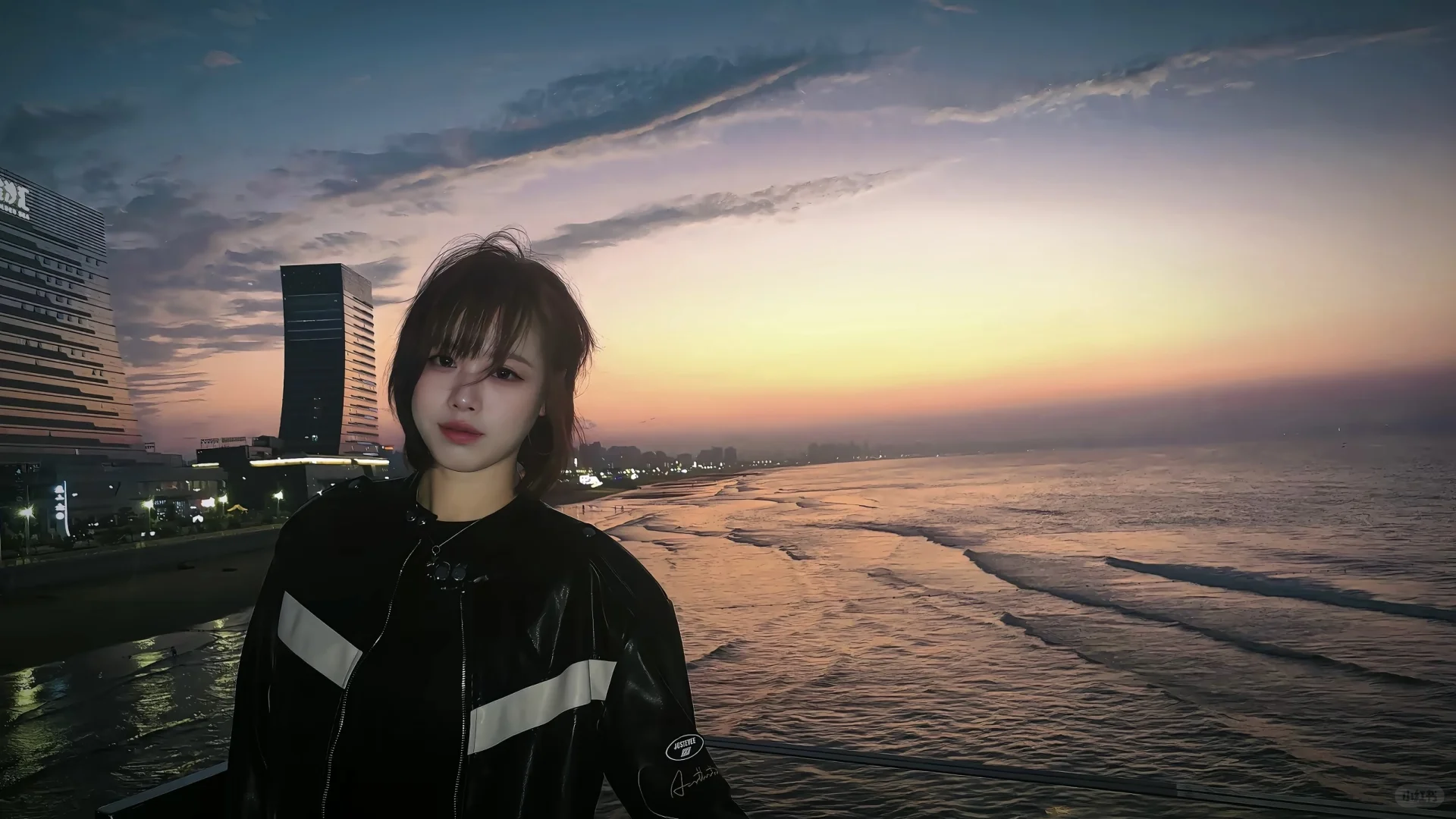 烟台世纪晚霞 拍到了人生照片！