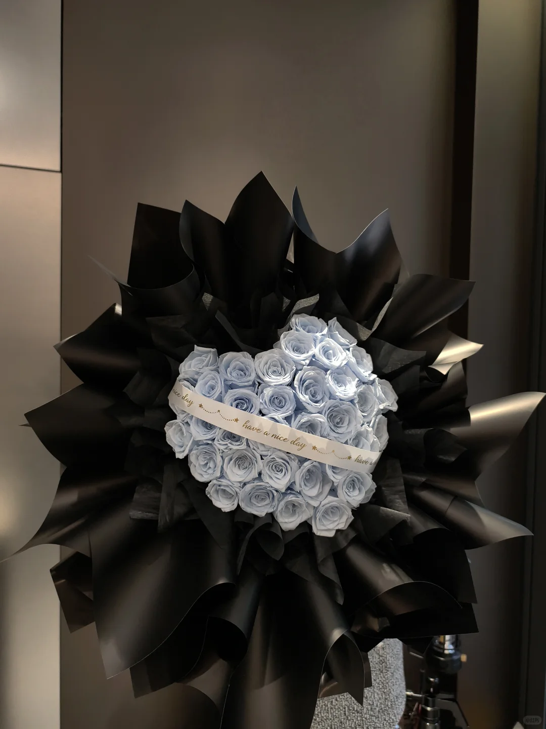 烟台花店|黑色系，永生花花束