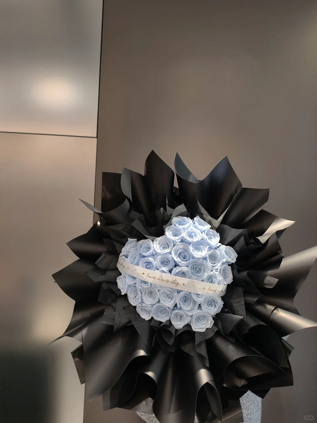 烟台花店|黑色系，永生花花束