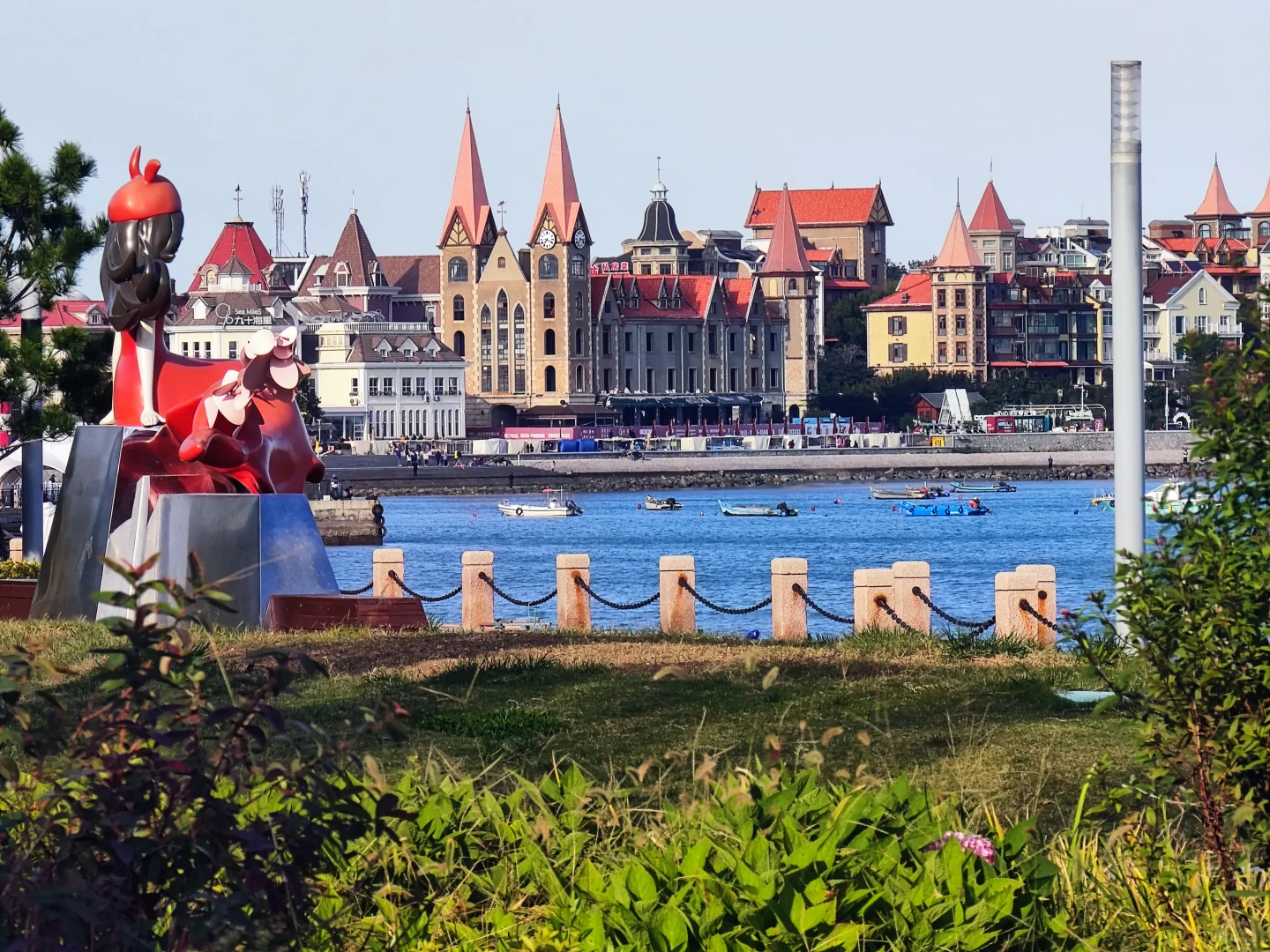 烟台，21点之后就在宾馆了