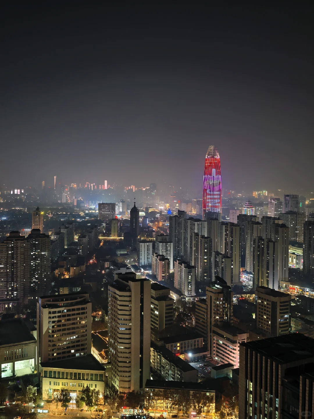 高空视角下的济南夜景，真的失望