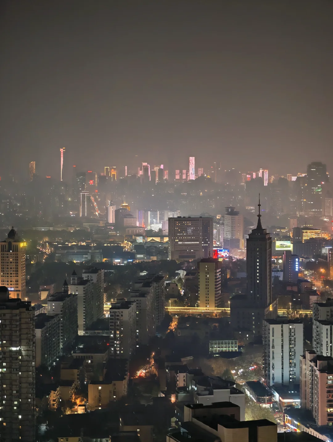高空视角下的济南夜景，真的失望