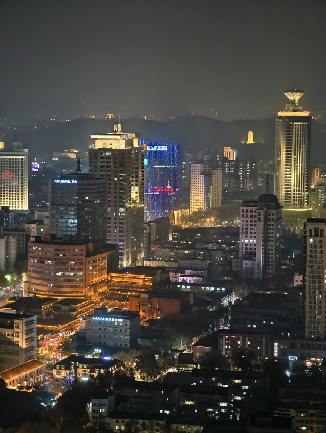 高空视角下的济南夜景，真的失望