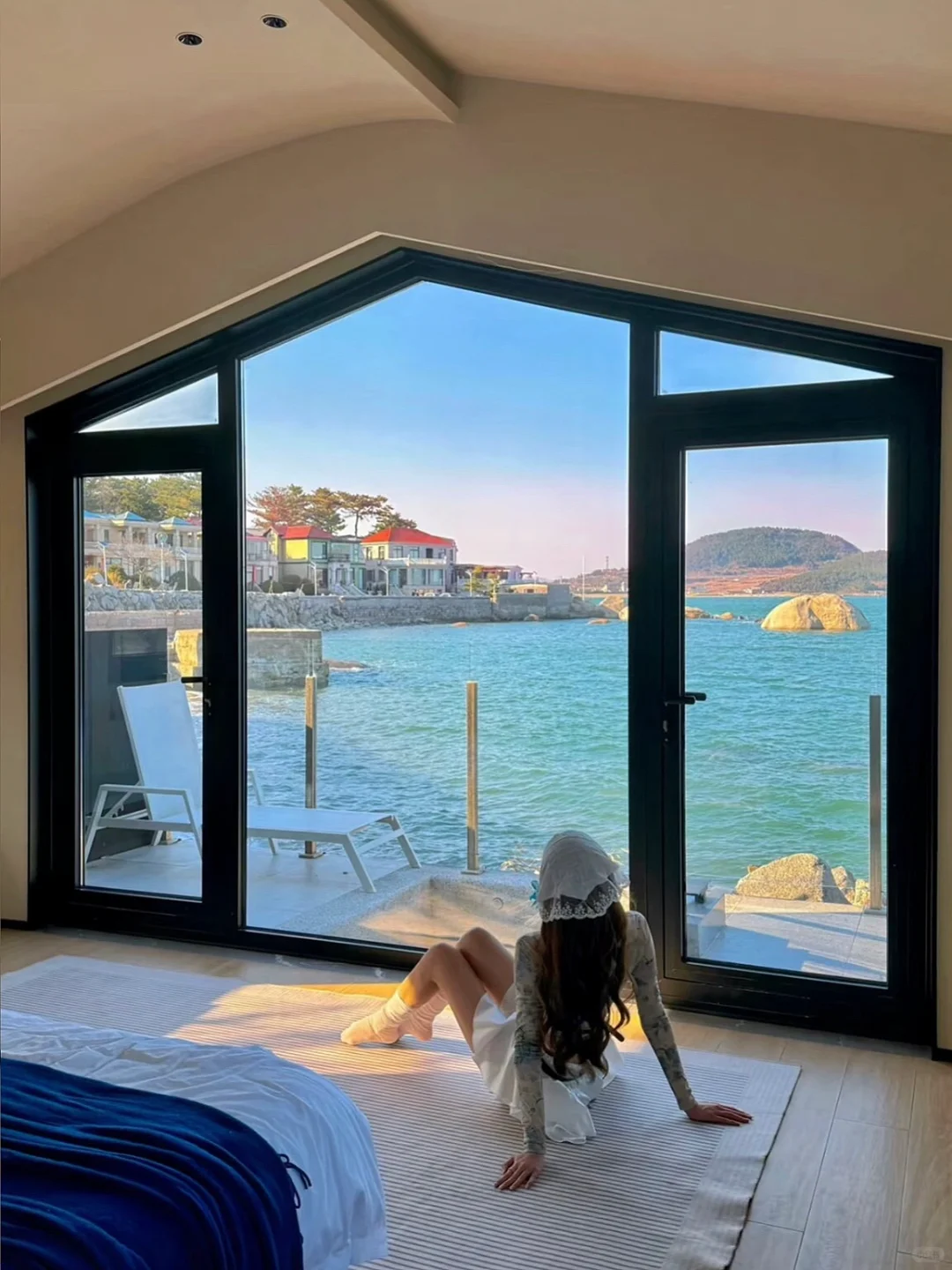 青岛📍崂山！海边私汤别墅！淡季好爽！