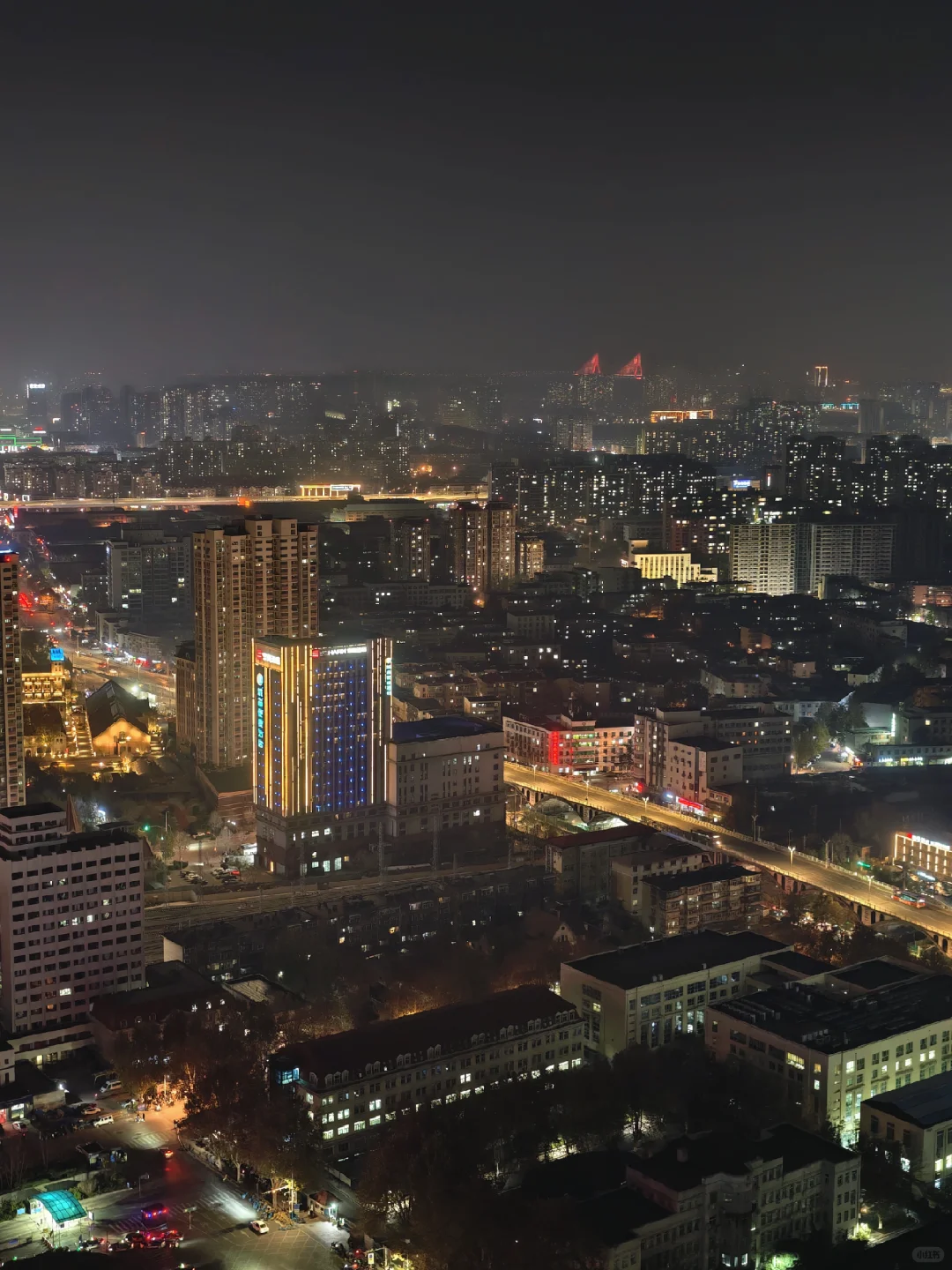 高空视角下的济南夜景，真的失望