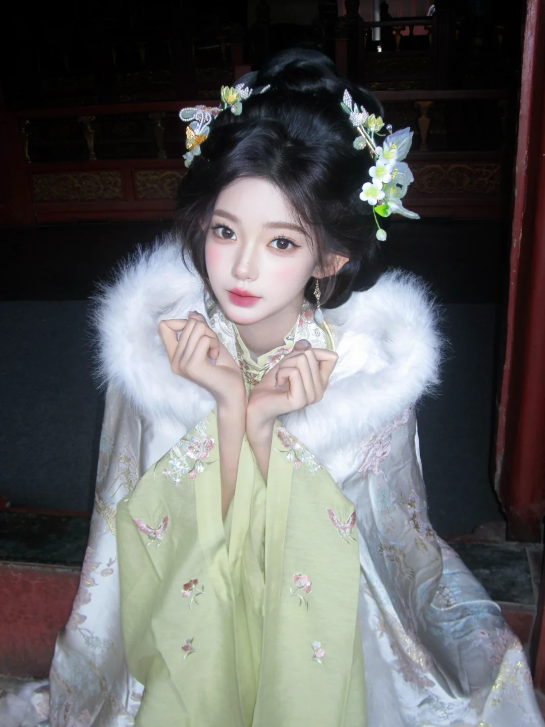 济南冬季汉服➕妆造➕斗篷198全包🉑｛有摄影）