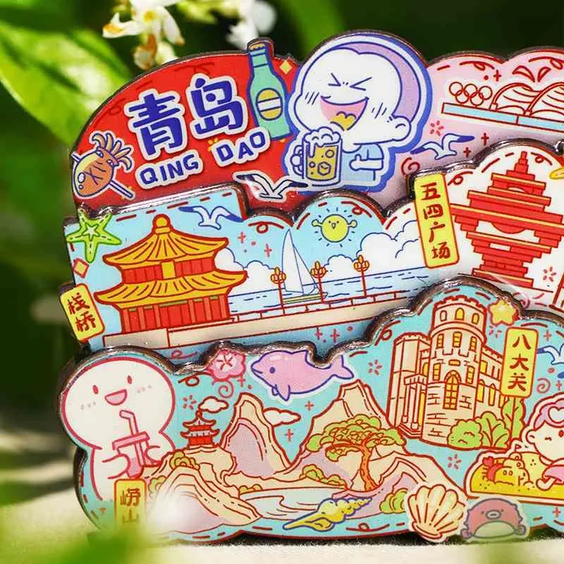 青岛风景木贴，放在冰箱也太治愈了🌿