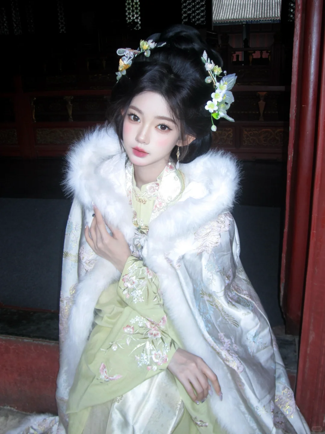 济南冬季汉服➕妆造➕斗篷198全包🉑｛有摄影）