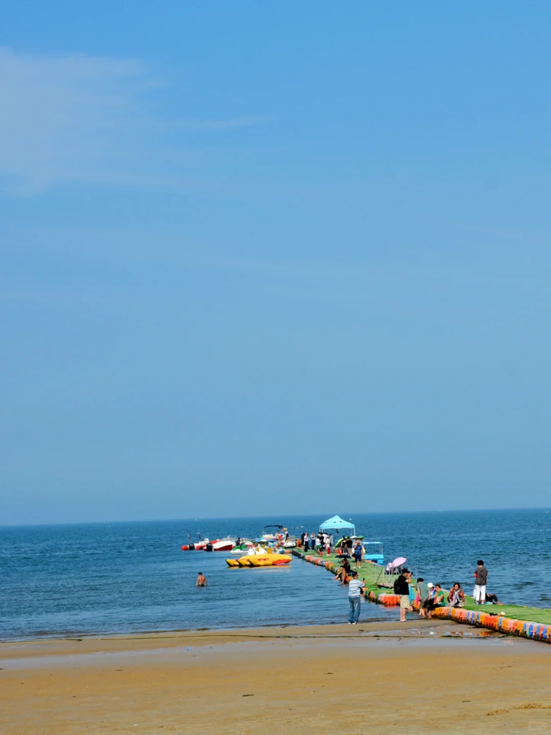 在烟台烟大海水浴场玩水🌊