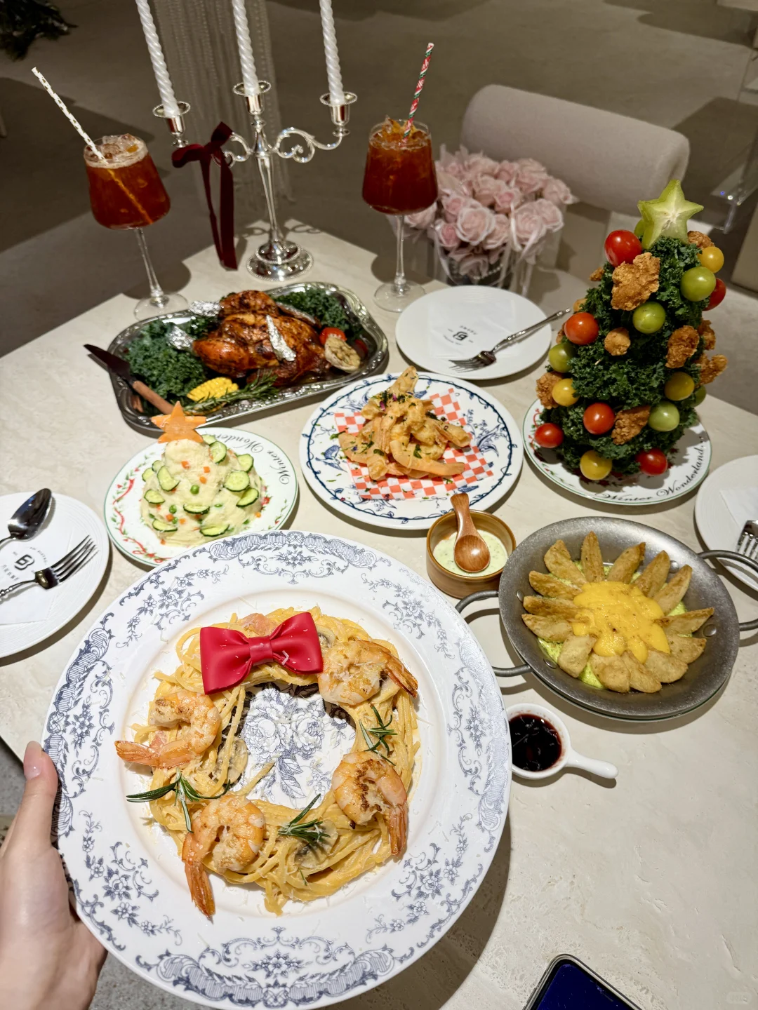 ⸝ ⸝ 🎅🏻🪜 𓍼圣诞氛围超浓郁的餐厅🍴济南