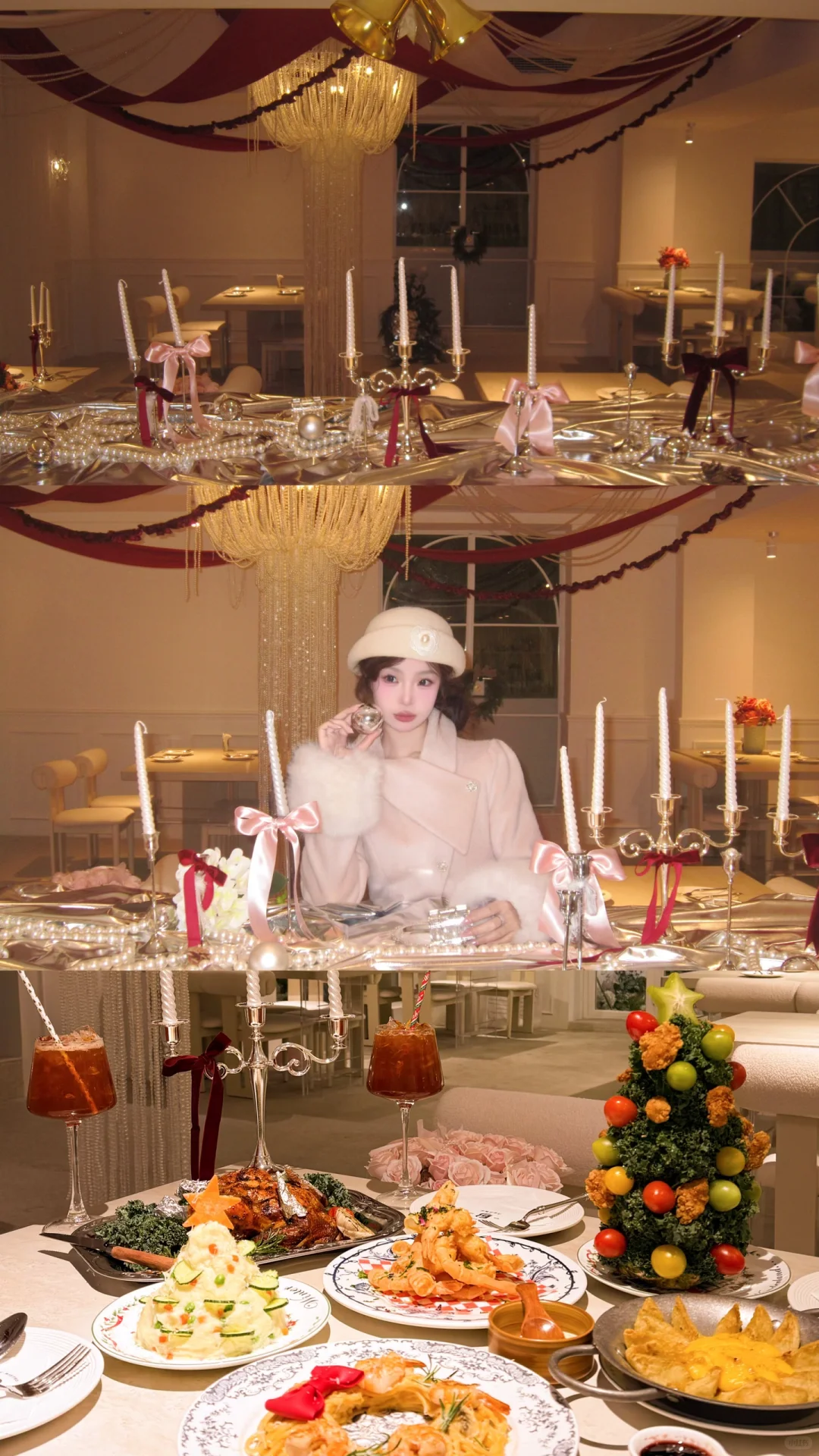 ⸝ ⸝ 🎅🏻🪜 𓍼圣诞氛围超浓郁的餐厅🍴济南
