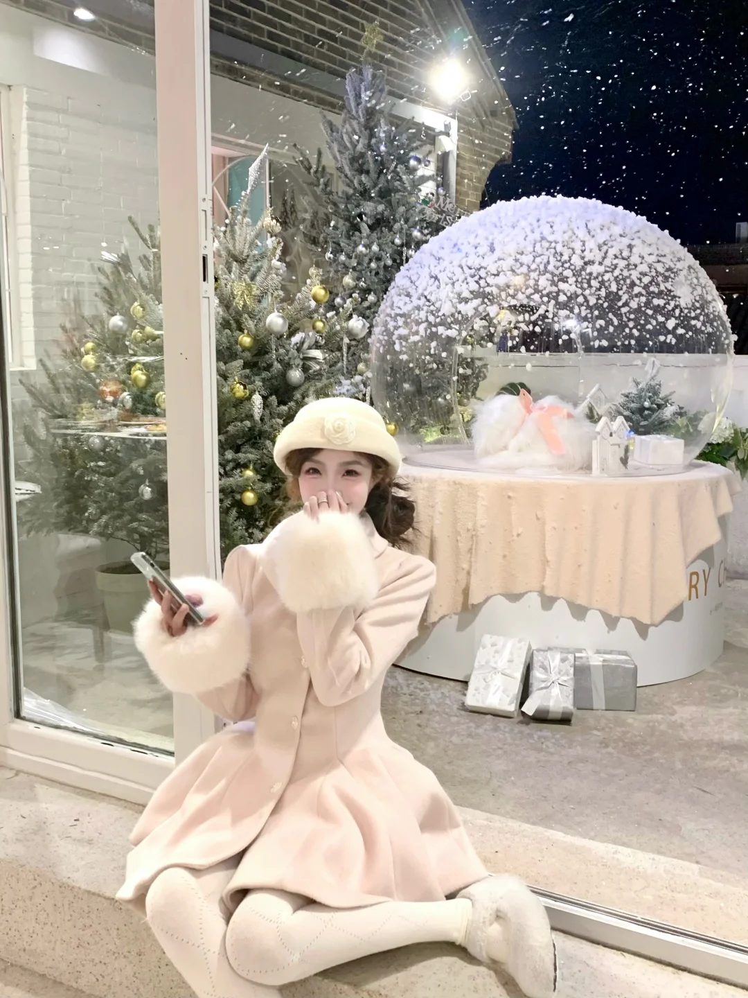 ⸝ ⸝ 🎅🏻🪜 𓍼圣诞氛围超浓郁的餐厅🍴济南