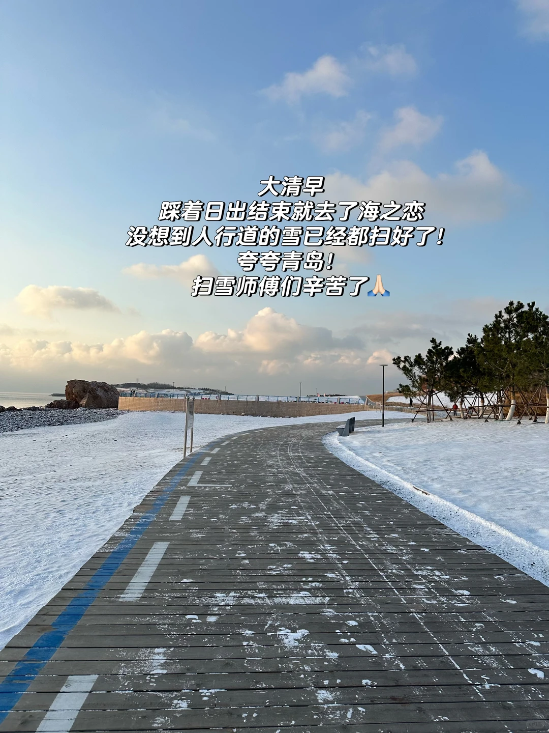 一觉醒来，青岛变成了冰雪世界❄️
