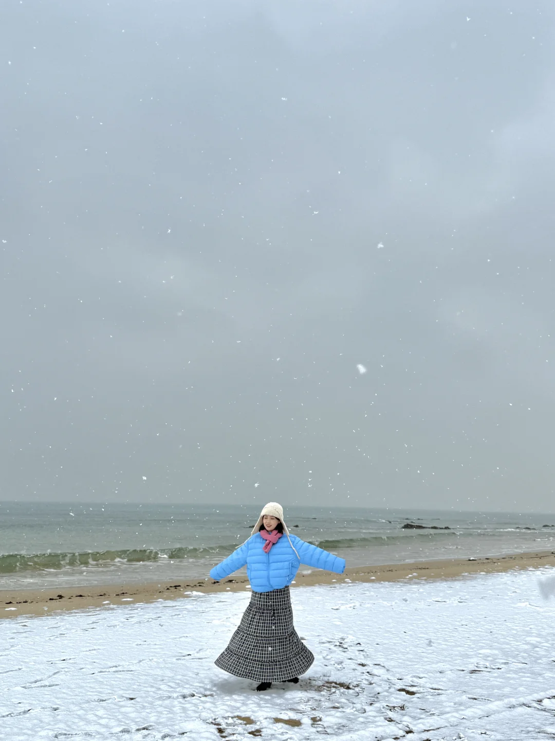 12.13实况，青岛初雪❄️！！美到失语