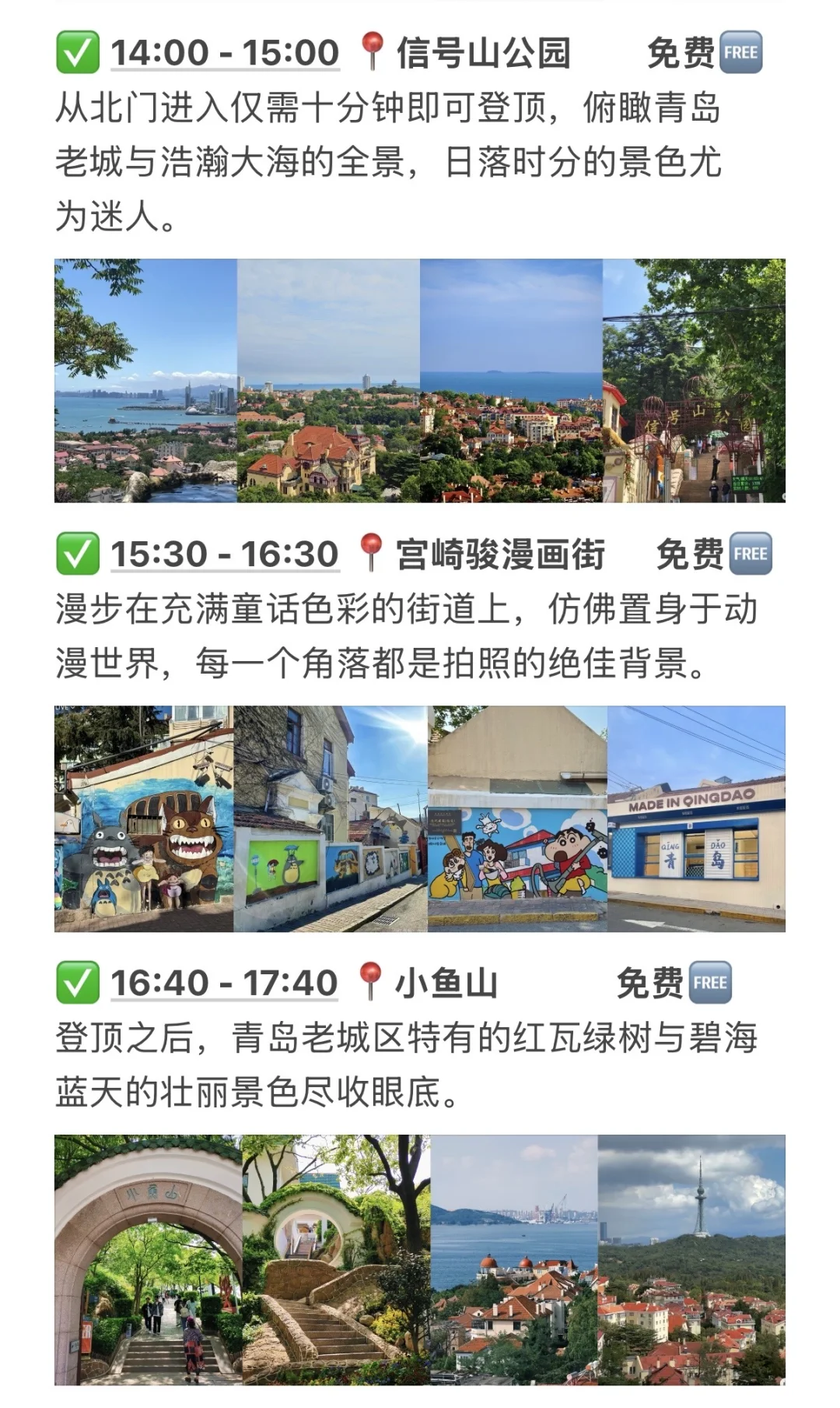 本J人对自己做的青岛攻略复盘甚是满意❗️