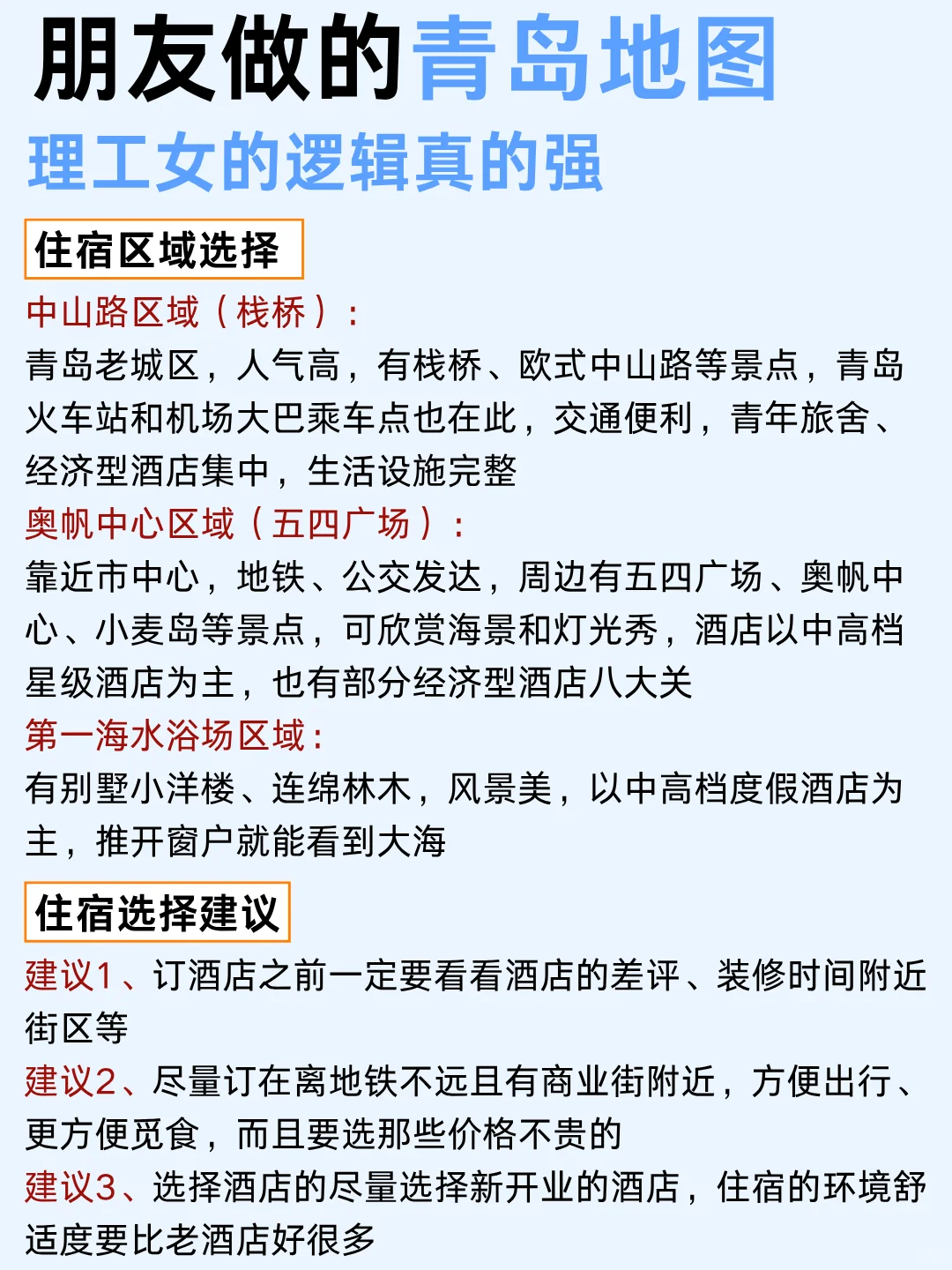 朋友熬大夜做的青岛地图🗺️理工女就是不