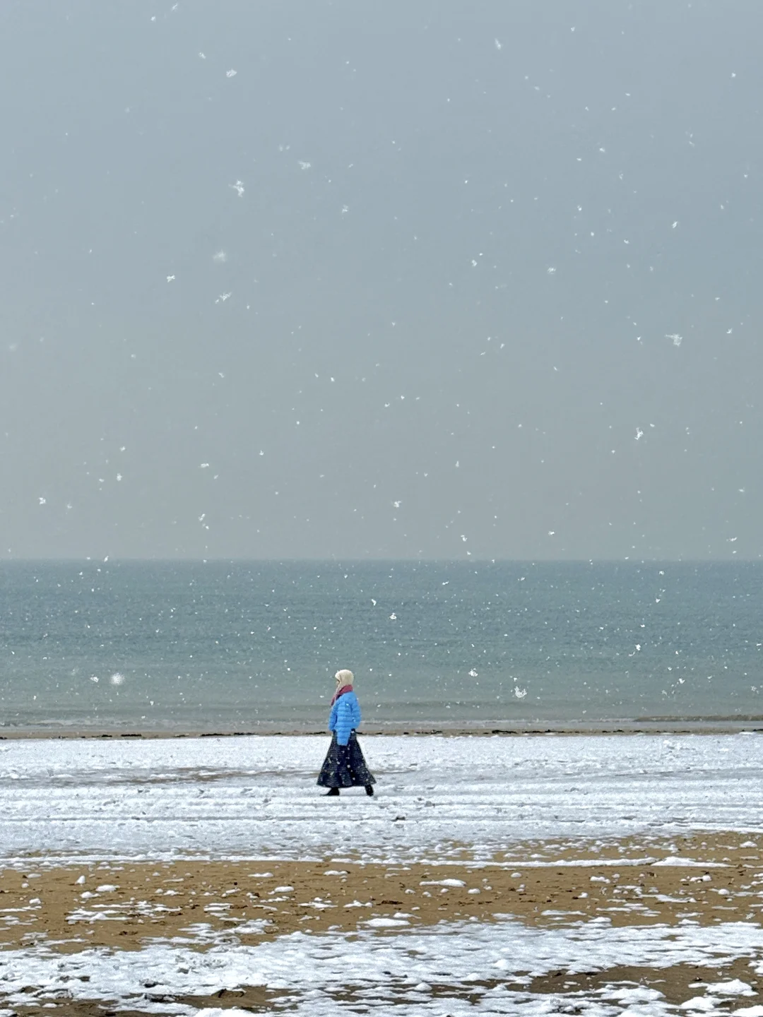 12.13实况，青岛初雪❄️！！美到失语