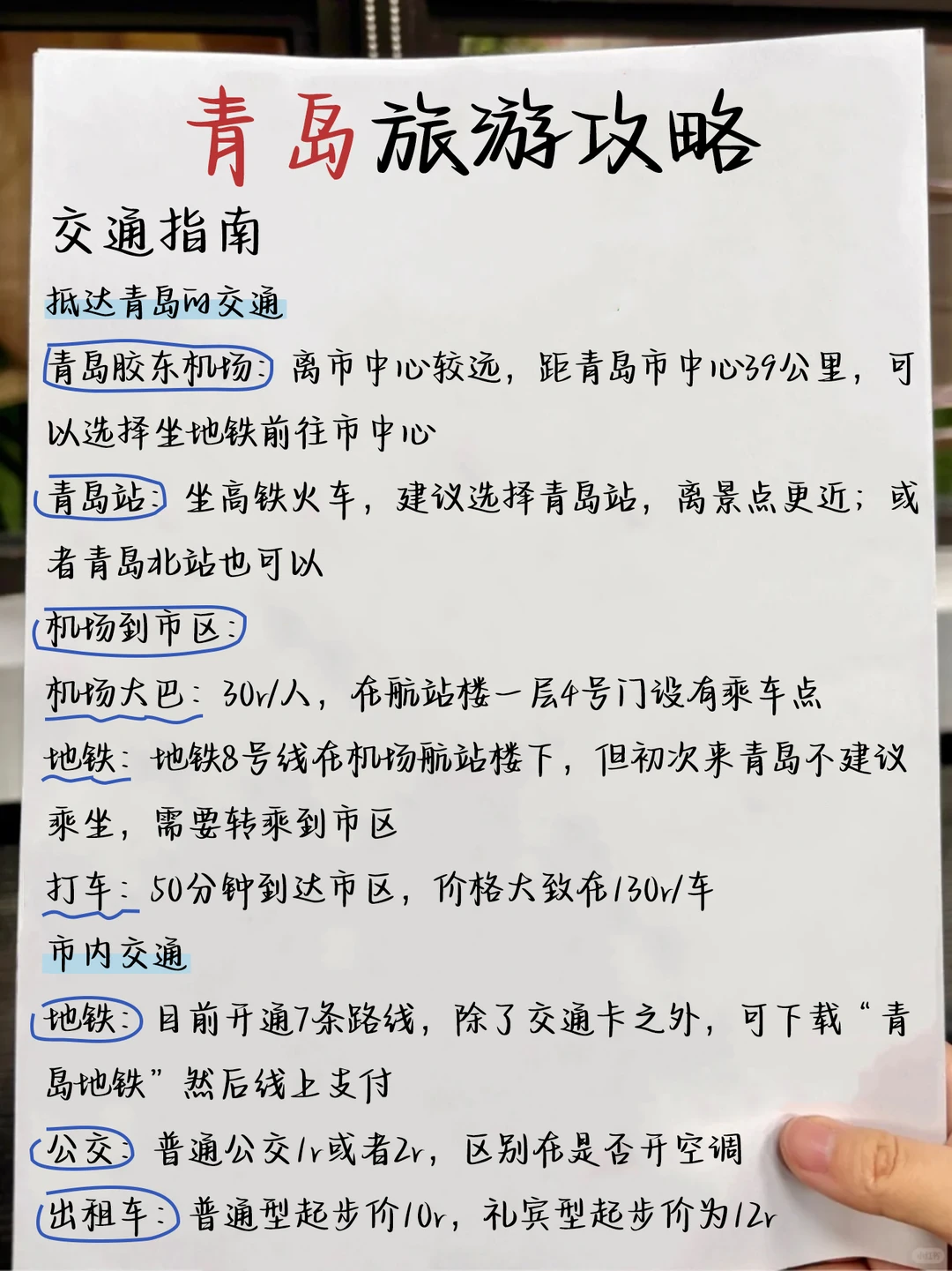 青岛手绘景点地图🗺终于把青岛旅游说明白了