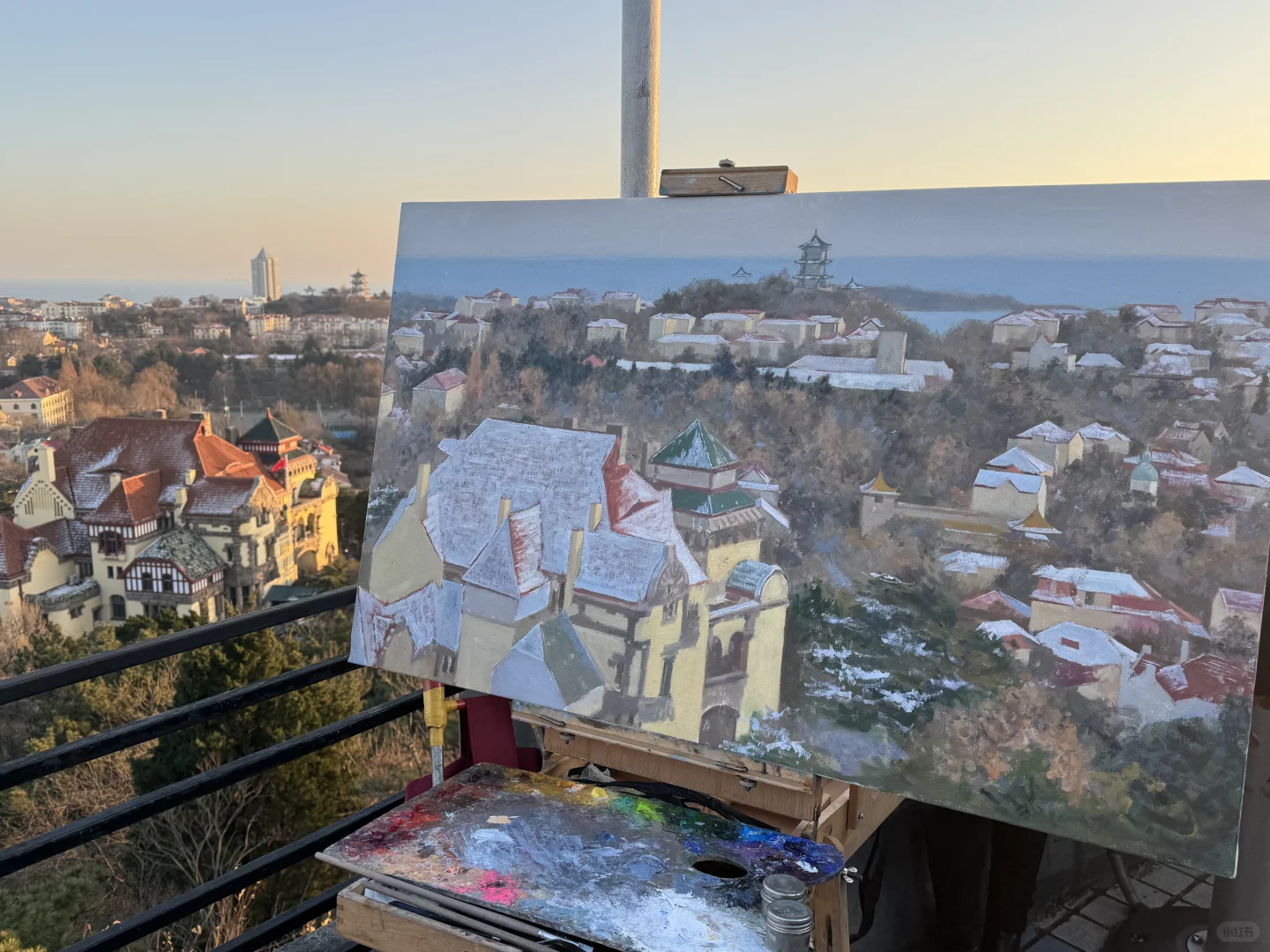 📍12.14号青岛实况 下雪后的青岛真的好美！