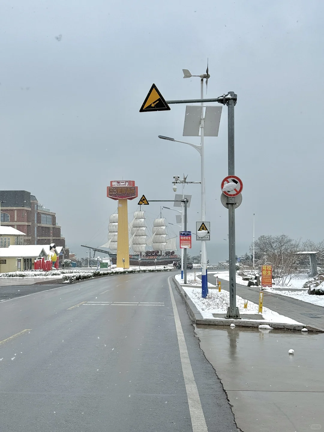 12.13实况，青岛初雪❄️！！美到失语