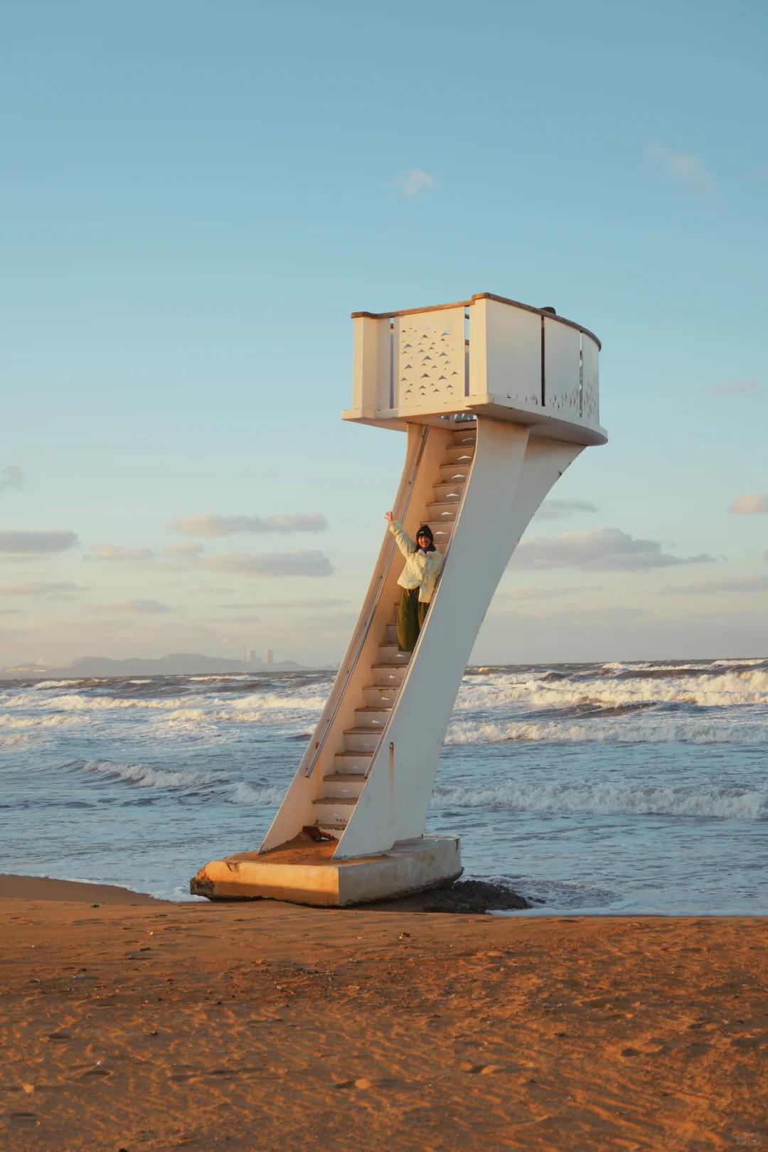 第二次来烟台，被金沙滩的落日美哭了